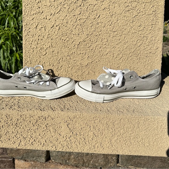 Converse gray double tongue polka dot patterned all star from 2016-2018. - Picture 6 of 8